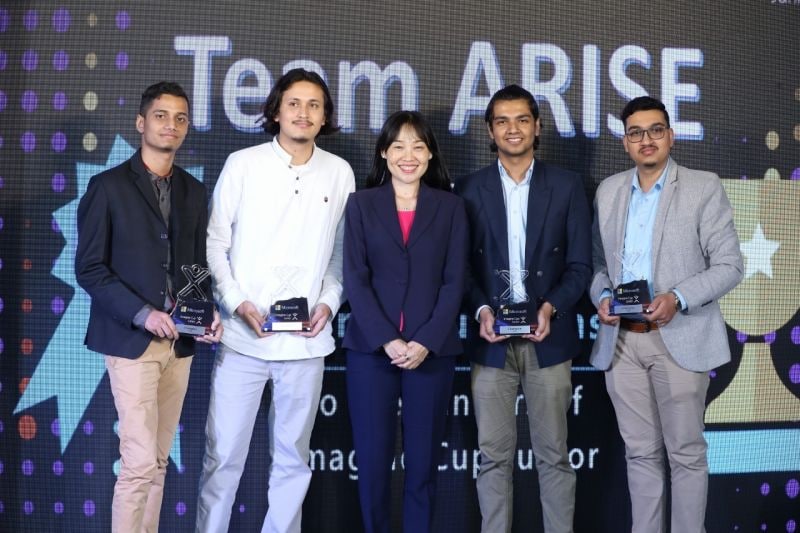 Team A.R.I.S.E with Mrs. Sook Hoon Cheah, GM, SEA New Markets at Microsoft